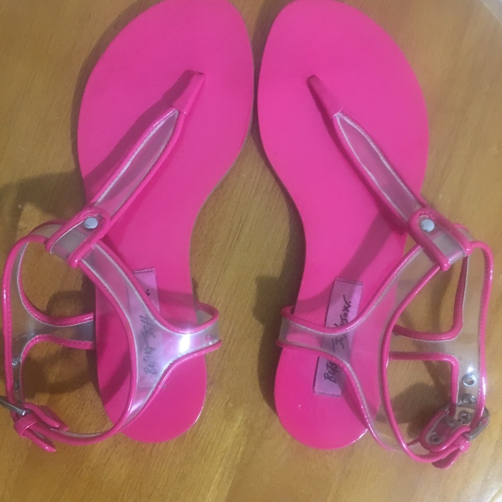Betsy Johnson Pink Ankle Strap Sandals